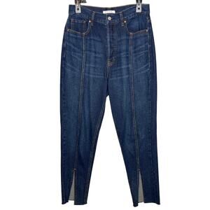 Pacsun Ultra High Rise Slim Button Fly Blue Jeans with Split Cuff Size 28